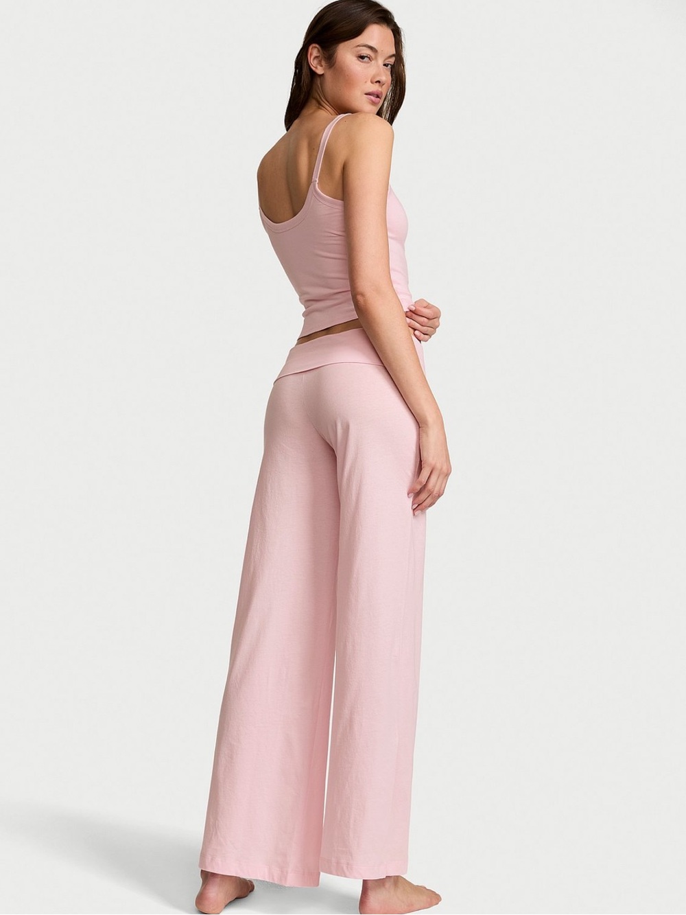 Victoria's Secret Light Pink Tank & Wide-Leg Pants Set - Picture 2 of 4